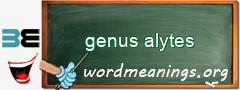 WordMeaning blackboard for genus alytes